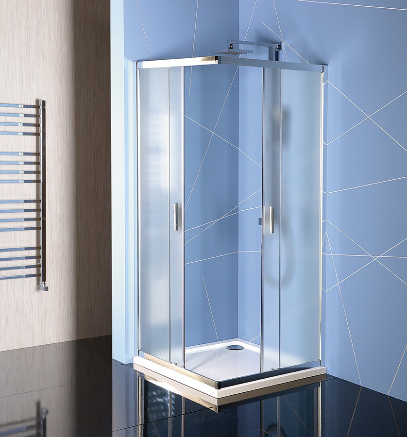 POLYSAN EASY čtvercová sprchová zástěna 900x900mm, sklo BRICK