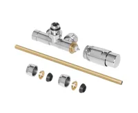 INVENA Sada spodního jednobodového připojení 50 mm, L/P, chrom (CZ-87-015)