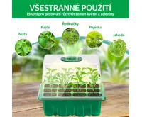 Garden King Minipařeniště s osvětlením 12 sazenic 18,5 x 15 x 14 cm set 5 ks (5)
