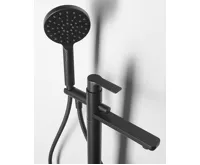 SAPHO PAX vanová baterie s připojením do podlahy, černá mat (5)