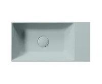 GSI KUBE X keramické umývátko 50x25cm, bez otvoru, pravé/levé, ghiaccio mat (3)