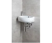 SAPHO RIBERA keramické umývátko rohové 43x28,5 cm, otvor pro baterii vlevo, bílá (6)