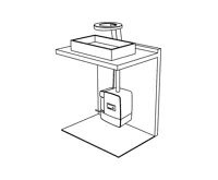 NOFER CONCEPT stojánková senzorová baterie s dávkovačem mýdla a osoušečem rukou, černá (5)