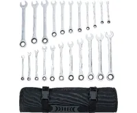 BGS Sada očkoplochých klíčů s ráčnou ,  metrické / palcové velikosti ,  22 ks. (3)