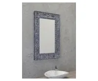 SAPHO UBUD zrcadlo ve vyřezávaném rámu 70x100cm, šedá (1)