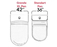 CREAVIT GRANDE WC kombi XL, spodní/zadní odpad, bílá (6)