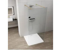POLYSAN ESCA GOLD MATT jednodílná sprchová zástěna do prostoru, čiré sklo, 1200 mm