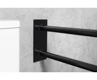 SAPHO HANDICAP opěrné pevné madlo tvar U 813mm, černá mat (3)