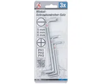 BGS Šroubováky ploché / křížové, úhlové, sada 3 dílů (2)