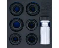 BGS Vložka do dílenského vozíku 1/6: sada brusek na náboje kol, pro rozpěrné šrouby a čepy mat