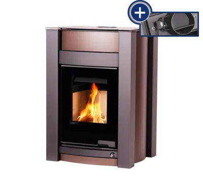 HS Flamingo Krbová kamna AQUAFLAM VARIO ® KALMAR 11/7kW hnědá - sametová, elektronická regulace