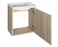 AQUALINE ZOJA/KERAMIA FRESH umyvadlová skříňka 44x50x25,3cm, dub platin (3)
