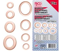 BGS O kroužky, těsnící měděné, sada 75 dílů BGS O kroužky, těsnící měděné, sada 75 dílů