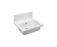 Umyvadlo Compact plastové, s příslušenstvím, bílé, vysoce odolné