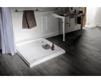 GELCO DIONA sprchová vanička z litého mramoru, čtverec 90x90x7,5cm, bílá (6)