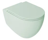 ISVEA INFINITY závěsná WC mísa, Rimless, 36,5x53cm, zelená mint (4)