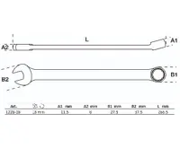 BGS Klíč očkoplochý, extra dlouhý, 18 mm (1)