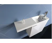 SAPHO LATUS VI umyvadlová skříňka 50x50x22cm, pravá, dub alabama (5)