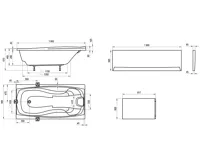 Ravak Vana XXL 190x95 * Do vyprodání zásob. (5)