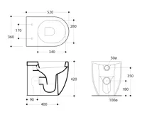 KERASAN FLO WC mísa stojící, 36x51,5cm, spodní/zadní odpad, bílá (6)