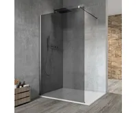 GELCO VARIO CHROME jednodílná sprchová zástěna k instalaci ke stěně, kouřové sklo, 1200 mm