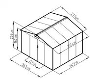 Zahradní domek ARES D 7,06 m2 antracit IWH-10230004 (1)