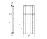 SAPHO MAGNIFICA otopné těleso 456x1206 mm, bílá s texturou (6)