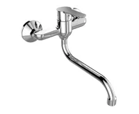 Dřezová nástěnná baterie, Zuna, 150 mm, s ramínkem trubkovým ø 18 mm - 200 mm, chrom Dřezová nástěnná baterie, Zuna, 150 mm, s ramínkem trubkovým ø 18 mm - 200 mm, chrom