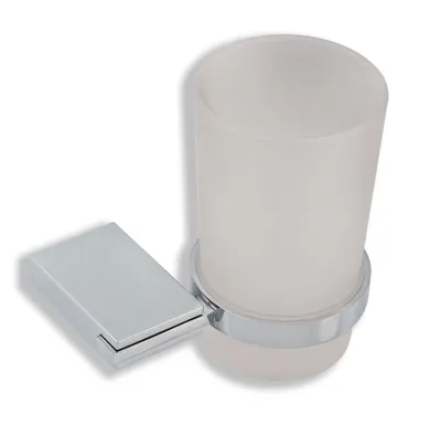 NOVASERVIS Držák kartáčků a pasty sklo Metalia 9 chrom - 0906,0