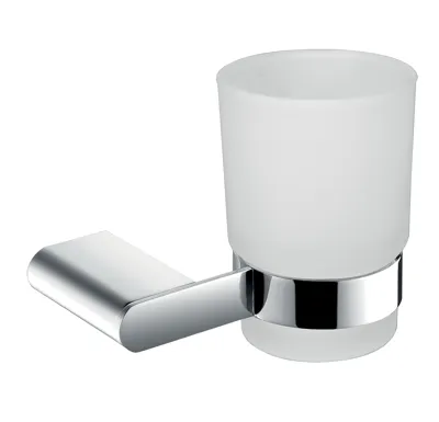 NOVASERVIS Držák kartáčků a pasty sklo Titania Naty chrom - 66606,0