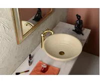 SAPHO ANTEA stojánková umyvadlová baterie vysoká s výpustí, výška 245mm, bronz (4)