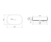 SAPHO JUMPER keramické umyvadlo na desku, 60x40cm, bílá (6)