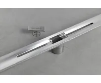 POLYSAN SLIM RIVER nerezový podlahový žlab s roštem, L.400-1000, DN50 (3)