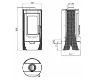 PLAMEN PLAMEN Litinová krbová kamna TARA - černá (12)