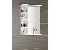 AQUALINE KORIN zrcadlo s LED osvětlením a policemi 50x70x12cm (3)