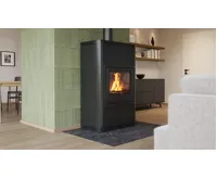 HS Flamingo Krbová kamna AQUAFLAM ® 25 s výměníkem - černá, automatická regulace (35)