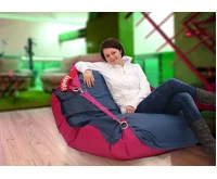 Sedací pytel 189x140 duo pink - jeans (1)