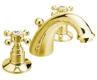 SAPHO ANTEA tříprvková umyvadlová baterie s výpustí, zlato SAPHO ANTEA tříprvková umyvadlová baterie s výpustí, zlato