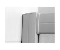 KORA Sprchový kout, čtvrtkruh, 90 cm, R550, bílý ALU, sklo Grape (1)