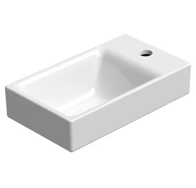GSI NUBES keramické umývátko 40x23cm, pravé/levé, bílá ExtraGlaze