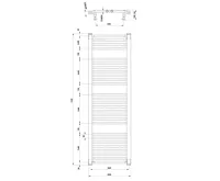 AQUALINE ORBIT otopné těleso s bočním připojením 600x1320 mm, bílá (7)