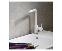 SAPHO INOVA stojánková dřezová baterie, bílá mat (1)