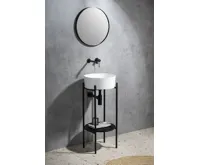 SAPHO NOTION SLIM kulaté zrcadlo v rámu ø 50cm, černá mat (3)