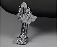 POLYSAN RETRO volně stojící vana 147x69,5x67,5cm, nohy chrom mat, černá/bílá (7)