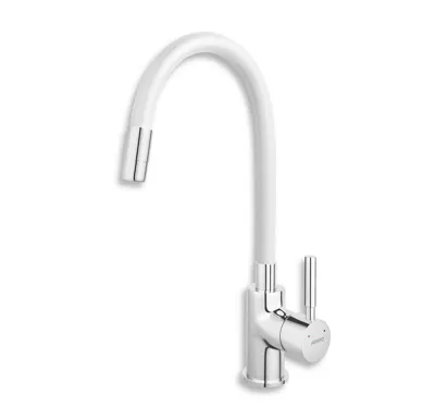 NOVASERVIS Dřezová baterie s flexi ramenem, bílá-chrom, 70710,0B