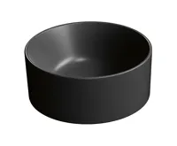 GSI KUBE X keramické umývátko na desku, průměr 32cm, černá mat GSI KUBE X keramické umývátko na desku, průměr 32cm, černá mat