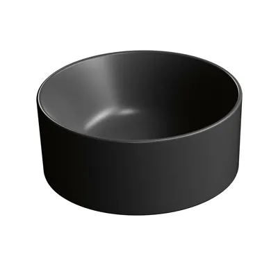 GSI KUBE X keramické umývátko na desku, průměr 32cm, černá mat
