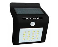 Platinium Nástěnné solární LED světlo s detektorem pohybu - černé