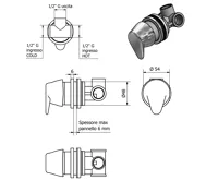 SAPHO TINY páková baterie na okraj vany, chrom (4)