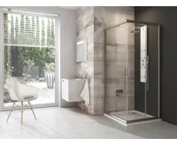 Ravak sprchový kout čtvercový BLRV2-90 satin+Transparent